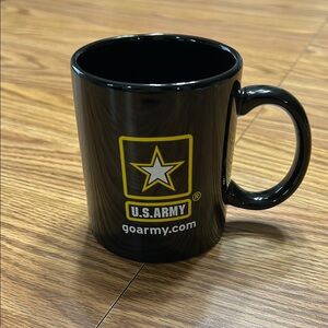 U.S. Army Black Ceramic Mug with Star Logo